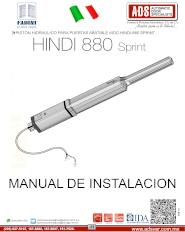 Manual de Instalacion, Piston Hidraulico para Puertas Abatible MOD.HINDI-880 SPRINT, Puertas y Portones Automaticos S.A. de C.V.