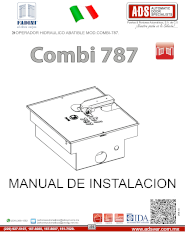 Manual de Instalacion, Operador Hidraulico Abatible MOD.COMBI-787, Puertas y Portones Automaticos S.A. de C.V.