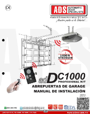 Manual de Instalacion, Manual de Instalacion Abrepuertas de Garage DC1000, Puertas y Portones Automaticos S.A. de C.V.